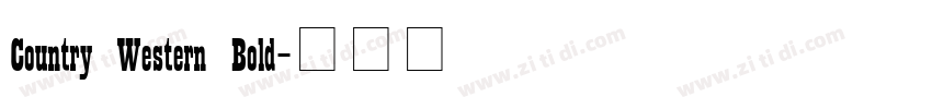 Country Western Bold字体转换